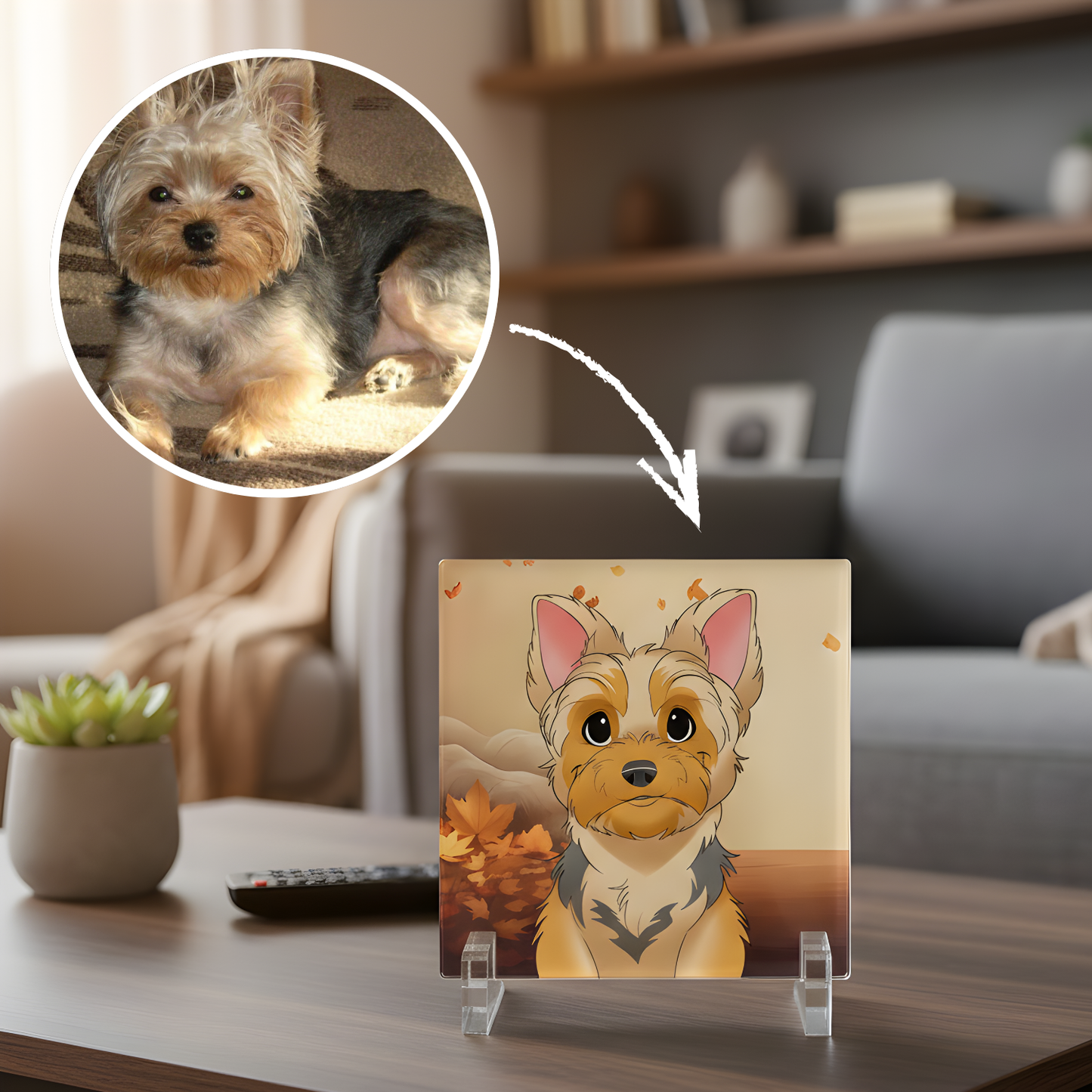 MemoryGlass™ Egyedileg Rajzolt Emlék Akril Ajándék