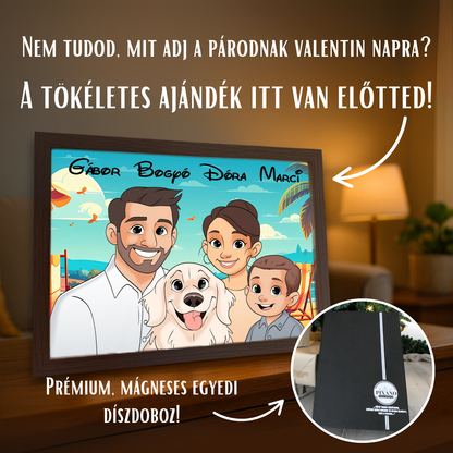 MemoryGlow™ Világító Emlékportré Ajándékcsomag