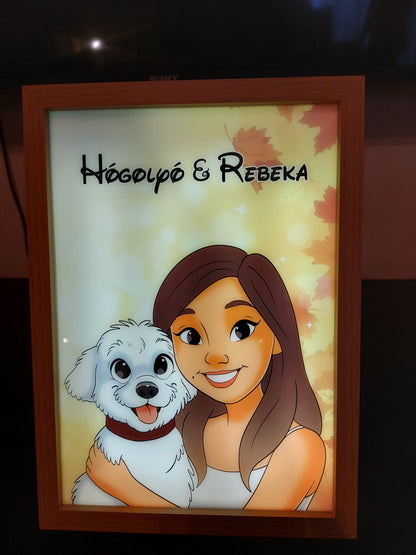 MemoryGlow™ Világító Emlékportré Ajándékcsomag