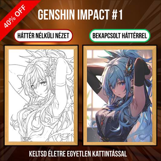 PixAnime™ Világító Portré - Genshin Impact sorozat
