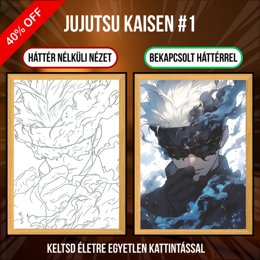 PixAnime™ Világító Portré - Jujutsu Kaisen sorozat
