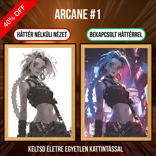 PixAnime™ Világító Portré - Arcane sorozat