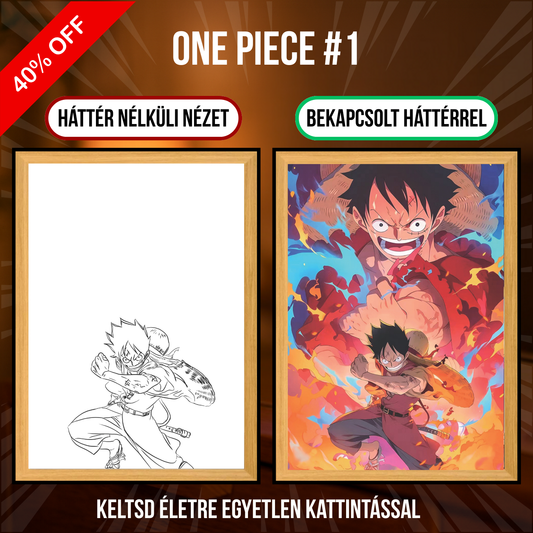 PixAnime™ Világító Portré - One Piece sorozat