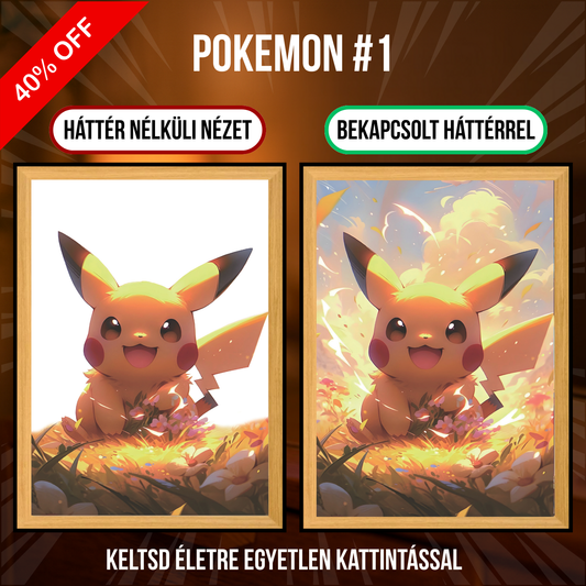 PixAnime™ Világító Portré - Pokemon sorozat