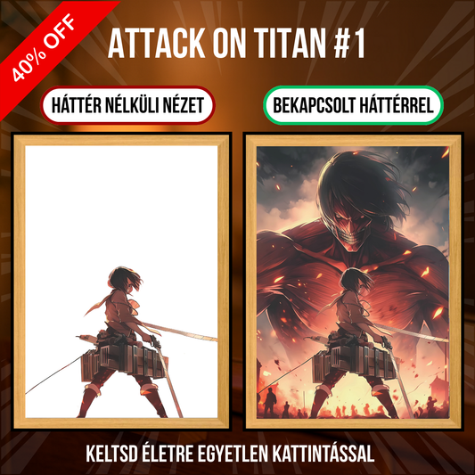 PixAnime™ Világító Portré - Attack On Titan sorozat