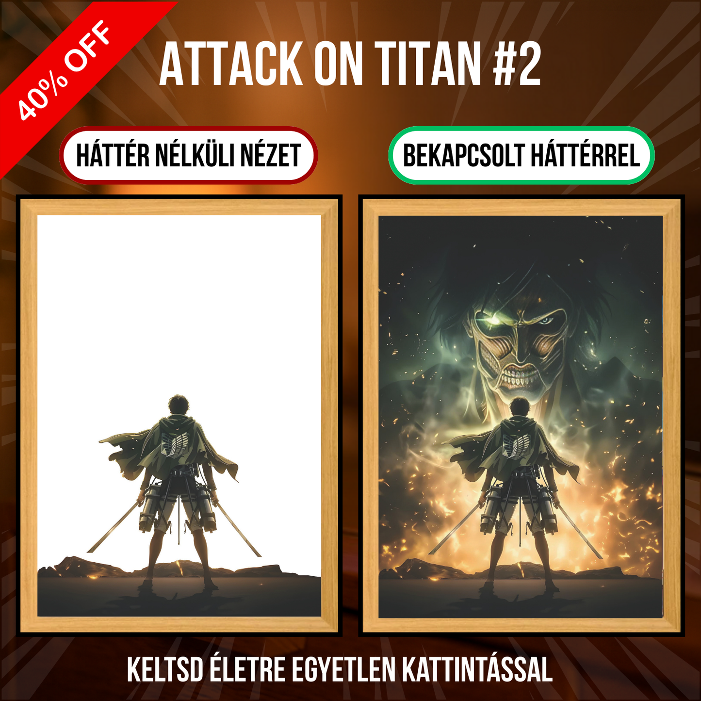 PixAnime™ Luminous Portrait - Attack On Titan series