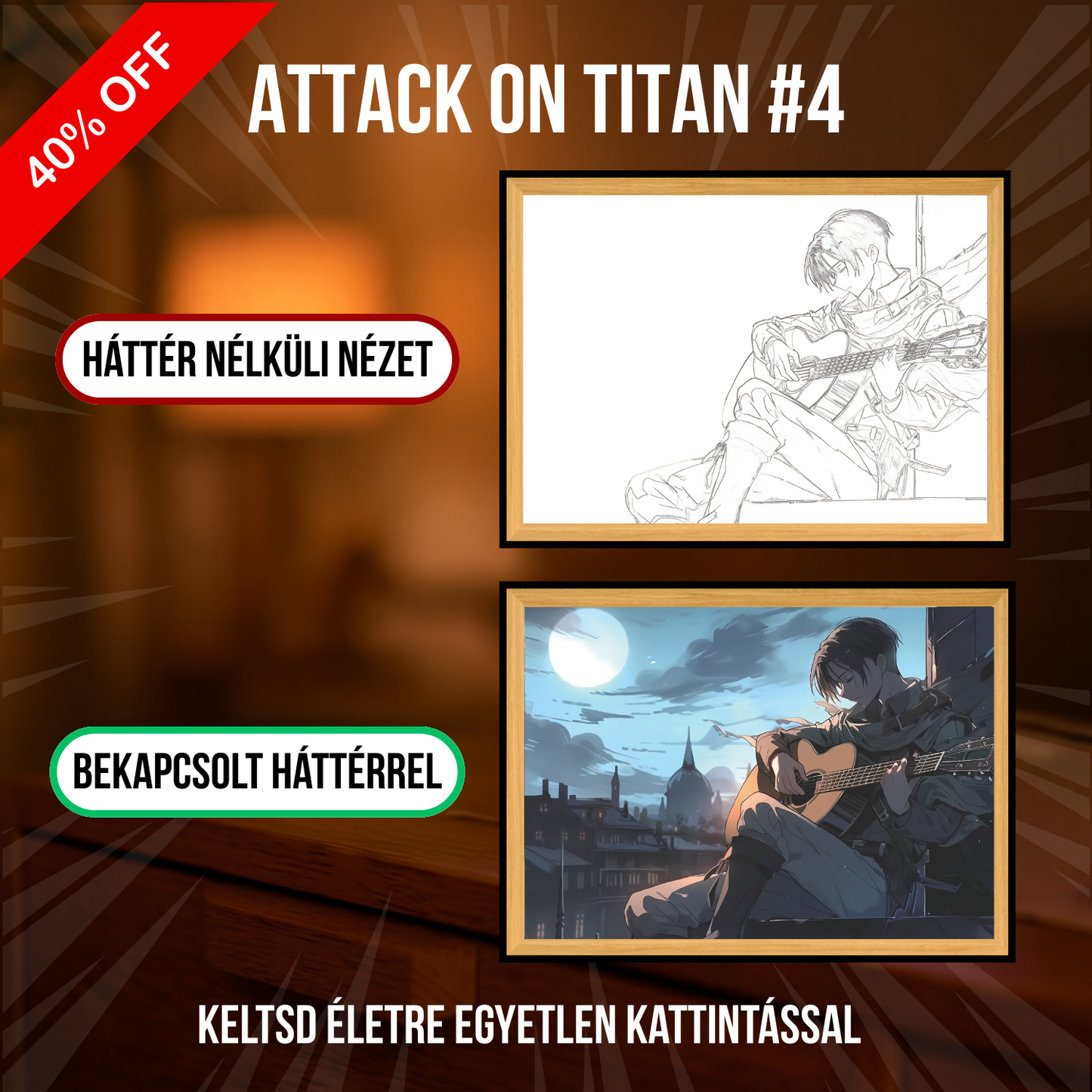 PixAnime™ Luminous Portrait - Attack On Titan series