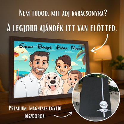 MemoryGlow™ Világító Emlékportré Ajándékcsomag