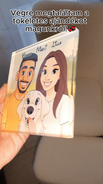 MemoryGlass™ Egyedileg Rajzolt Emlék Akril Ajándék