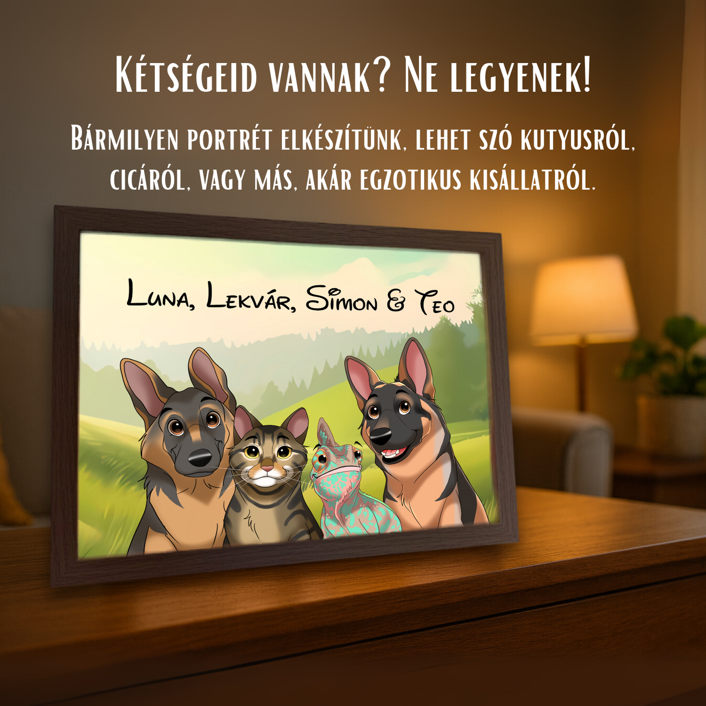 PetGlow™ Világító Kisállatportré Csomag