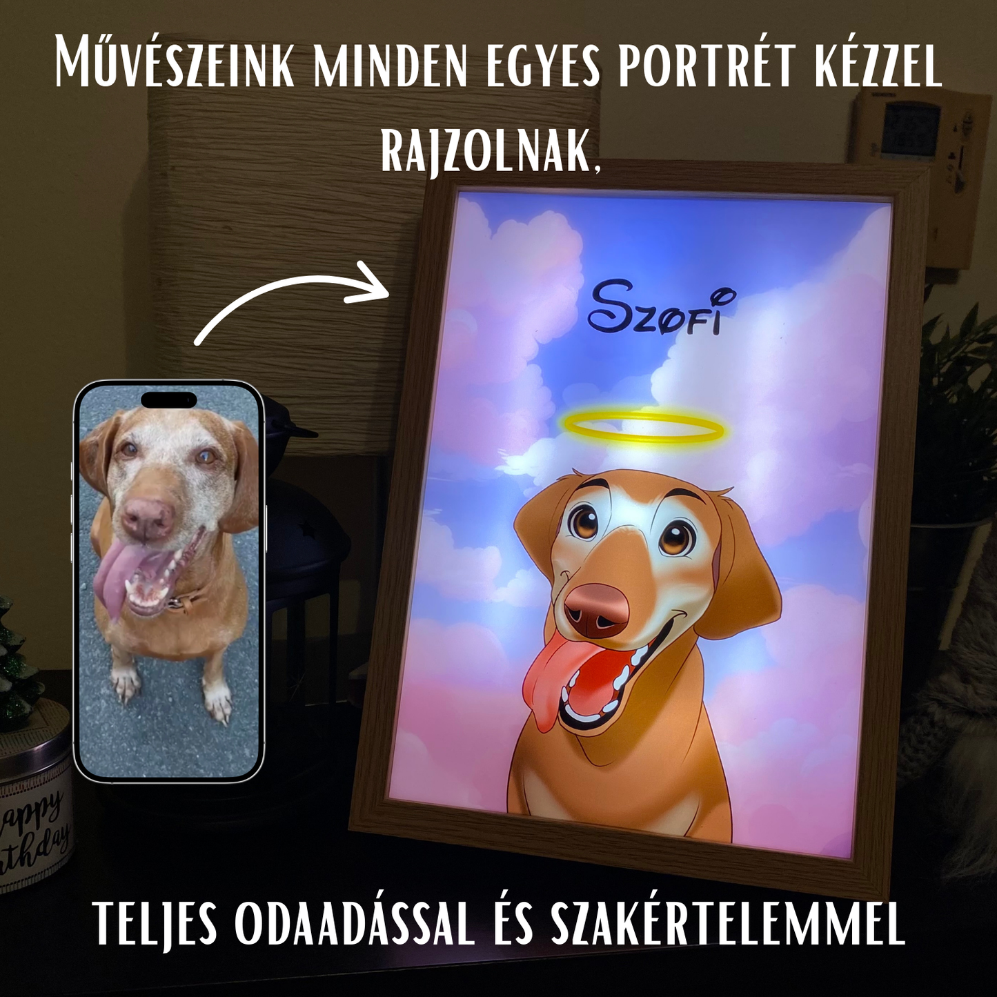 PetGlow™ Világító Kisállatportré Csomag